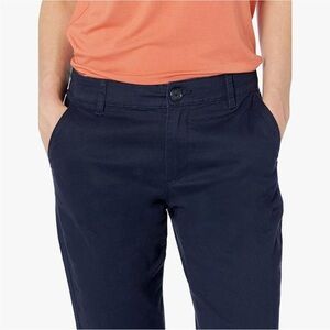Blue Curvy Fit Chinos for Smart Casual Wear